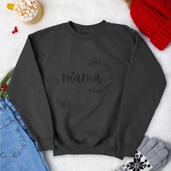 Obsessed! Show off your love Love You to The Moon Sweatshirt cotton blend - Picture 3 of 3